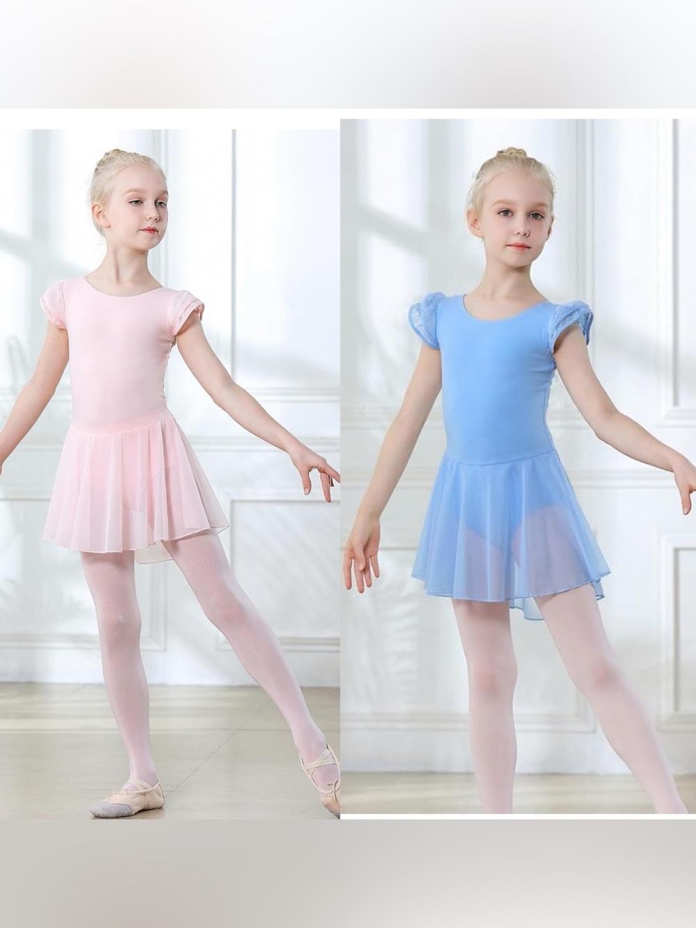 Girls' Ballet Practice Dress - Pink and Blue